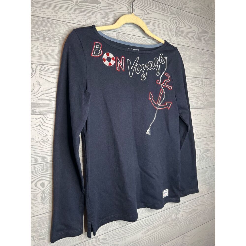 AUTHENTIC TALBOTS TEE - BON VOYAGE SIZE P